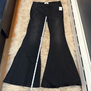 NWT black super denim flare FP